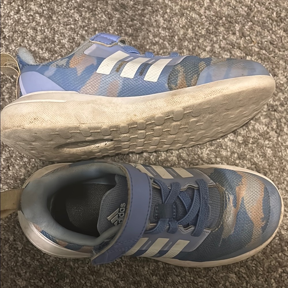 Adidas toddler Blue Camo Sneakers